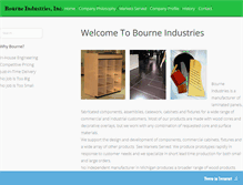 Tablet Screenshot of bourneindustries.com